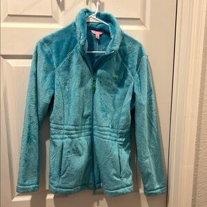 Aqua Fleece Zip-Up Jacket